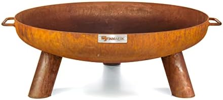 Finnwerk HARRI Feuerschale Rostoptik 60 cm - Exklusiver Stahl mit...