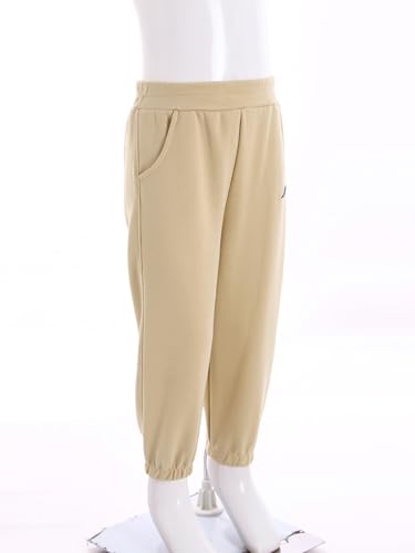 Kids Boys Girls Dinosaur Embroidery Mid Waist Elastic Waistband Sweatpants Trousers for Running Workout Exercise3