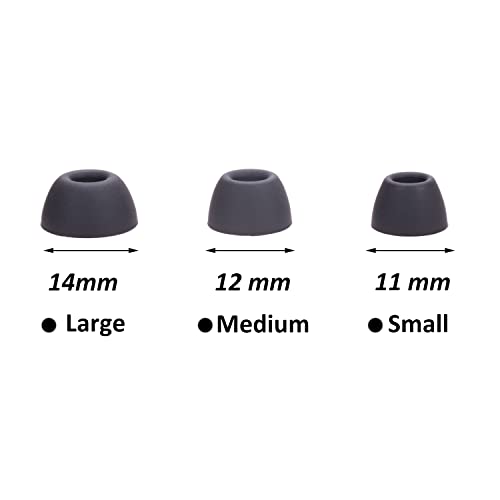 Replacement Earbuds Tips Silicone Eartips for Samsung Galaxy Buds 2 Pro Headphones Fit in Case Buds Tips,6 Pairs (Graphite) - Thumbnail 3