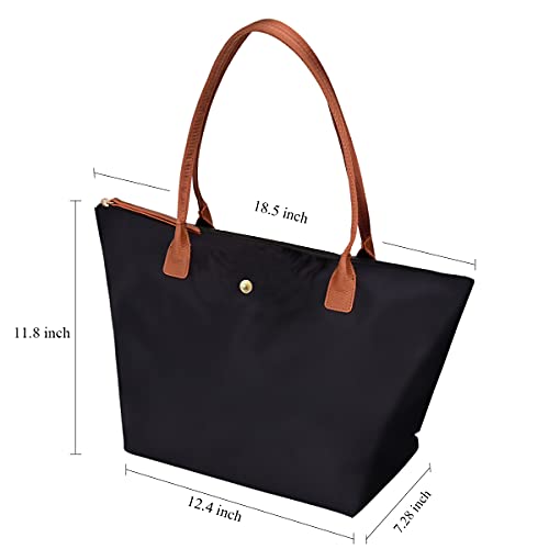 image for GM LIKKIE Shoulder Tote Bag for Women, Nylon Top-Handle Purse, Foldabl