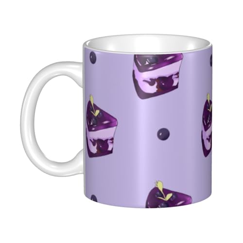 OCELIO Tasse à café en céramique Blueberry Cake - Cadeau pour femme, mère, cadeau d'anniversaire - 330 ml - Convient pour le café, le thé et le cacao chaud.