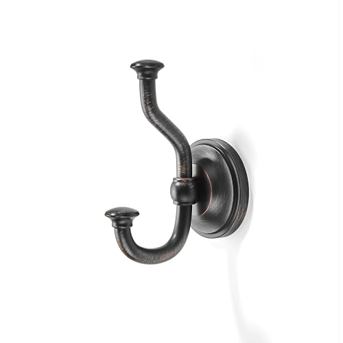 khtumeware 1 Pack 4-1/2 Inch Zinc Alloy Oil Rubbed Bronze Towel Hooks
