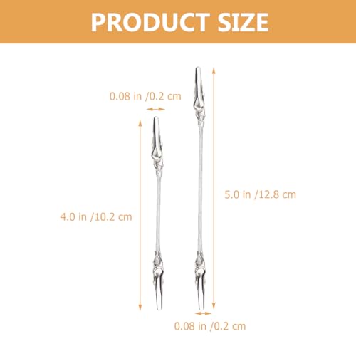 12Pcs Double-Ended Alligator Clips Metal Wire Note Holders for DIY Crafts, Photo Memo Card Clamps, Silver, 4-Inch & 5-Inch Sizes