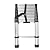 TINVHY Telescopic Ladder 3.8M/12.5Ft Aluminum Collapsible Retractable Portable Extension Ladder for Household or Outdoor Work 330lbs Capacity