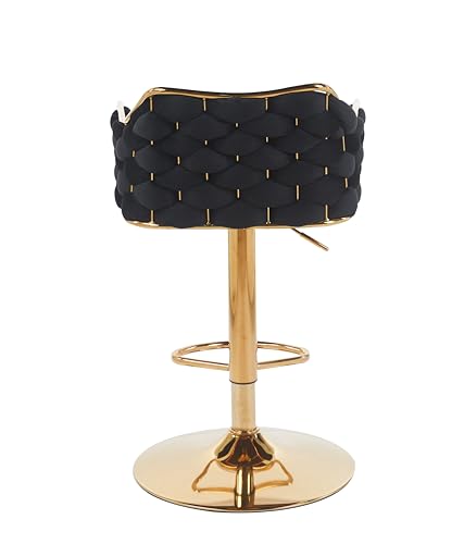 Image of Creative Adjustable Counter Bar Stool with Soft Cushion, Ergonomic Design & Stylish Footrest | Perfect for Home, Cafe & Bar (Pack of 1) (Black)