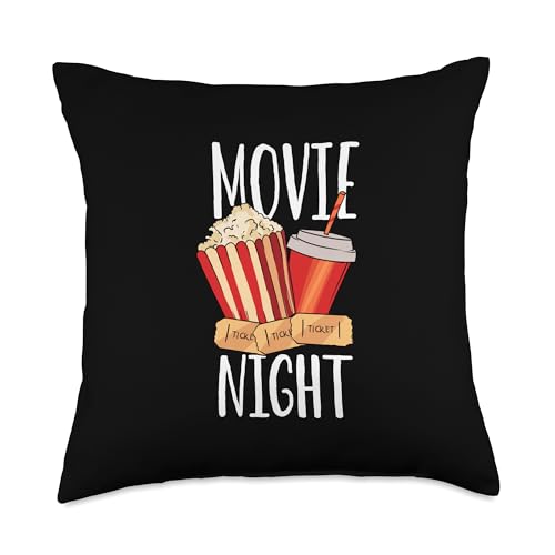 Movie Night Party - Movie Night Throw Pillow