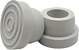 Poolzilla (2-Pack) Rubber Inground Pool Ladder Bumpers (White) (Outside Plug)