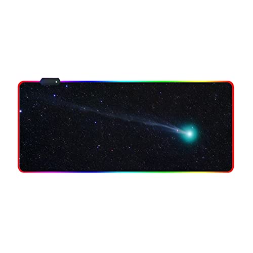 Tapis de Souris LED Lecteur Mat XXL Computer Mousepad Carte du Monde 80x30 90x40CM Couvercle de Clavier de Clavier de Clavier MAUS Jeux de Souris Tapis de Souris Gamer (Color : RGB Meteor, Size : 30