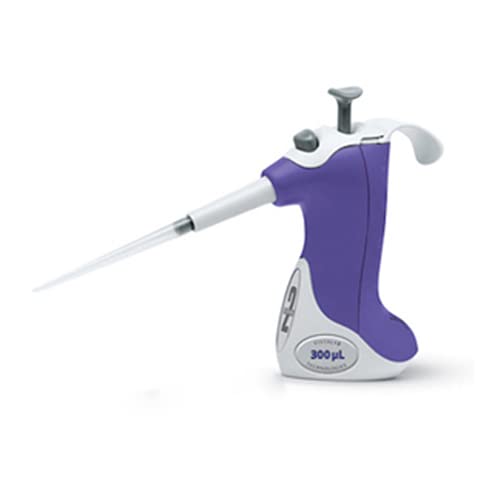 VistaLab 1257-0300 Ovation Fixed Volume Two Stroke BioNatural Pipette, 300 microliter Volume, +/-1.0% Accuracy, Purple