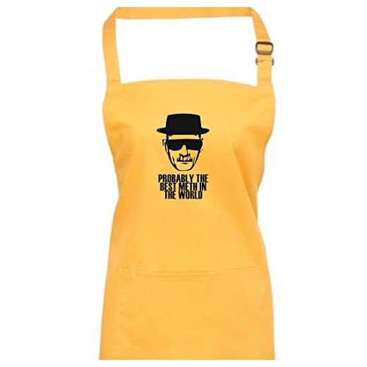 Shirtstown Breaking Bad White Cook Probably The Best, Chemistry Walter, Kult, delantal de cocina, delantal con texto en alemán, color girasol