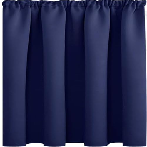 Rideau occultant thermique contre le froid et le jour bleu foncé 217x172 - 4
