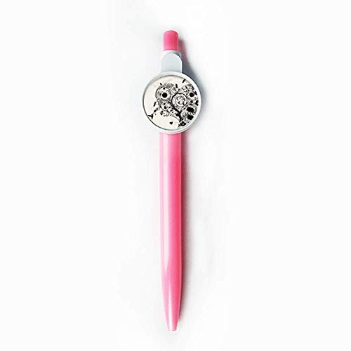 Stylo à bille rétractable fleurs et plantes pour écrire sans taches ni bavures