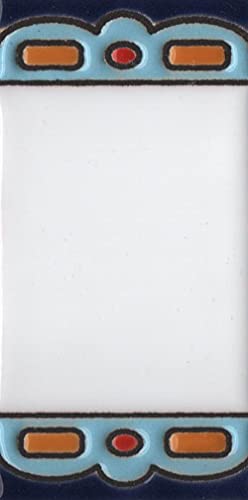 Chiffres en céramique peints à la main, lettres, carreaux et cadres en filigrane 7,5 x 3,7 cm