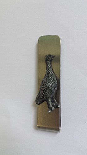 Preisvergleich Produktbild Grouse Zinn Effekt Animal 3D Emblem auf Einem Edelstahl Geldklammer