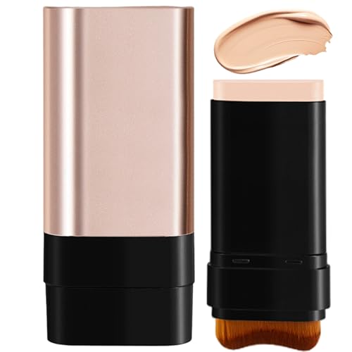 Corrector en barra Maquillaje líquido natural de larga duración con pincel Corrector impermeable 2 en 1 Cobertura total para mujeres Todos los tonos de piel Barra de color natural, correctores y neut