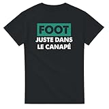 T SHIRT HUMORISTIQUE QUI ALLIE STYLE, CONFORT ET QUALITÉ : Ce tshirt Tee Shirt Homme Humour Foot juste dans le canapé combine confort et fun. Grâce à sa coupe confortable et son impression de qualité, ce T-shirt amusant garde tout son style lavage après lavage. Un T-shirt humoristique pensé pour durer.