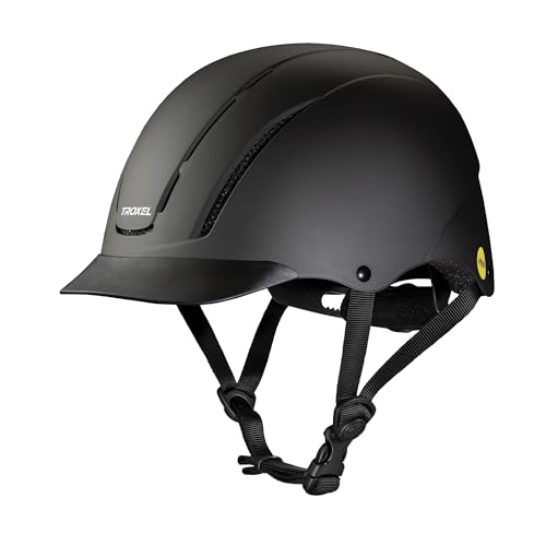 Troxel Spirit with MIPS Technology Full Coverage Horse Riding Helmet, Horseback Riding Gear for Equestrians, Small (6-1/2-6-7/8), Black Duratec