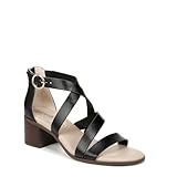 LifeStride Womens Heritage Strappy Block Heel Dress Sandals Black 8 M