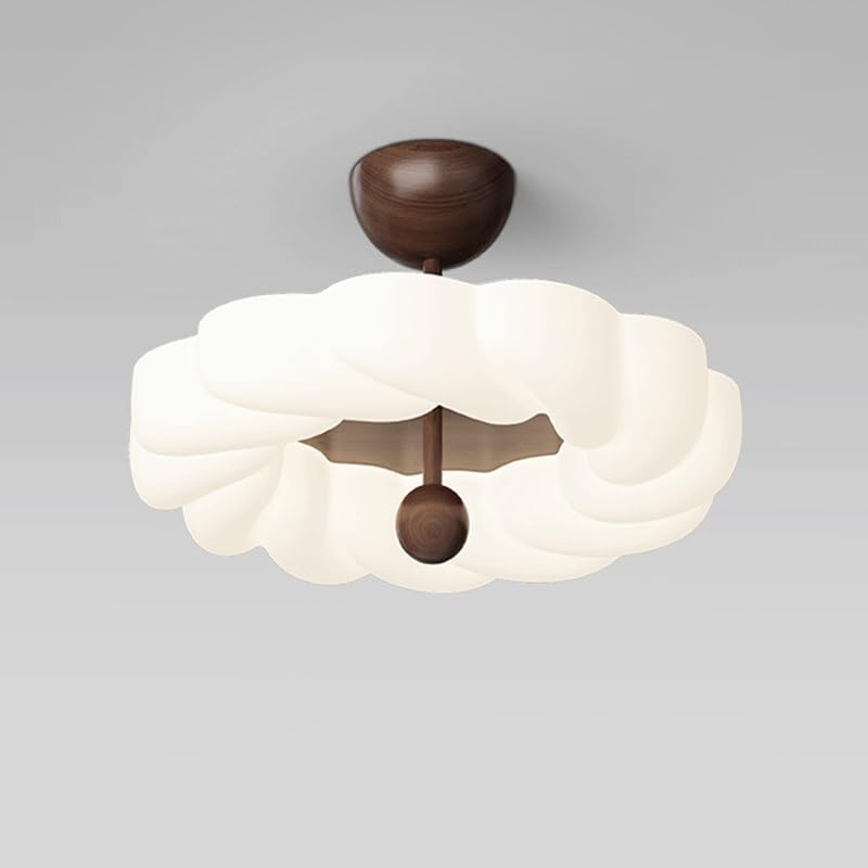 Plafonnier LED trois couleurs dimmable en noyer crème - 4