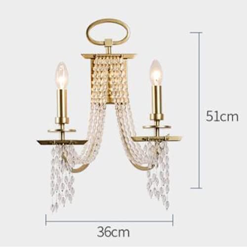 AMHIL E14 2 Koppen Kristallen Wandlamp Smeedijzeren Kleur Moderne Wandlamp Hoge Lichtdoorlatendheid Gouden Verlichting Lampen Decoratie Woonkamer Restaurant photo 2