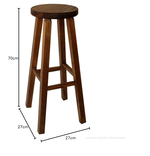 Banqueta Redondo 70 Nogueira