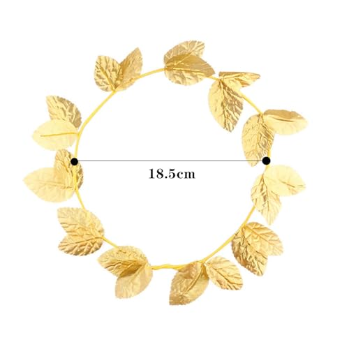 XinSeYuAN 10 Pieces Roman Head Wreath Gold Leaf Crown Headpieces Roman Leaf Headdress for Cosplay Role Playing Masquerade Accessories