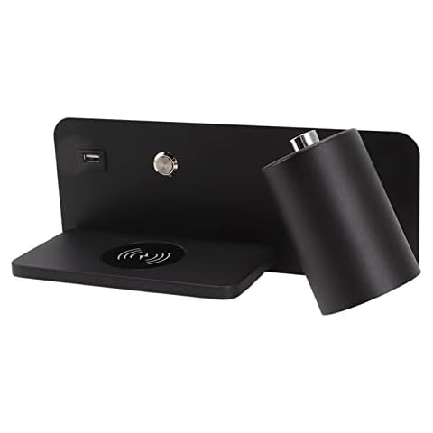Aplique de Pared LED con Puerto USB y Cargador Inalámbrico Cover
