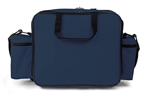 Hopkins Medical Products Ez View Medical Bag, Latex Free, Twenty Zippered Pockets, Lockable File Pocket, 600D Waterproof Polyester, 14 Inch X 11.75 Inch X 8 Inch, Navy Blue #TOP1