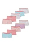 C&A Kinder Mädchen Boxershorts 10er Pack|Multipack Unifarben Baumwolle rosa 122-128
