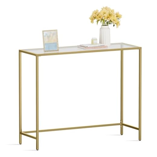 Far win Reisekissen, 100 % Reiner Memory-Schaum U-förmiges Nackenkissen, superleichte tragbare Kopfstütze, ideal für Flugzeugstuhl, Auto, Zuhause, Büro, Schlafkissen (grau) 5 VASAGLE Konsolentisch, Beistelltisch, Oberfläche aus Hartglas, 35 x 100 x 80 cm, moderner Sofatisch, einfacher Aufbau, verstellbare Füße, Wohnzimmer, Flur, goldfarben-transparent LGT26G