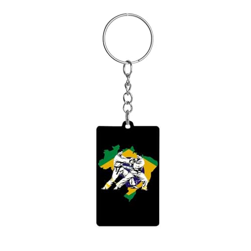 Llavero brasileño Jiu-Jitsu Brasil personalizado con colgante acrílico para cartera, mochila o bolsa