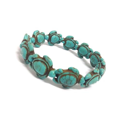 Amy & Annette Turquoise Handmade Sea Turtles Bracelet - Great Gift Idea for Every Occasion Size - (7 inches)