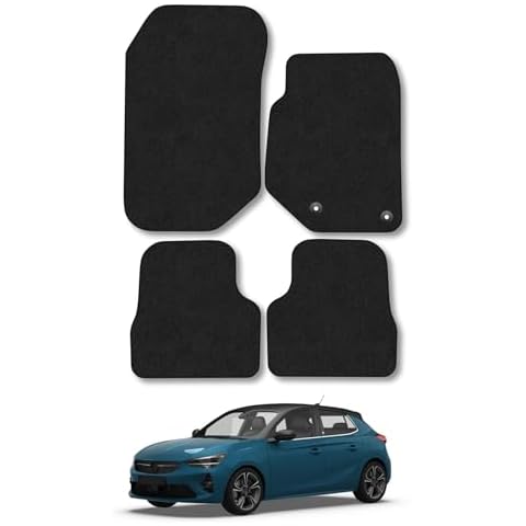 Custom Fit Black Carpet Car Mats for Vauxhall Corsa F Cover