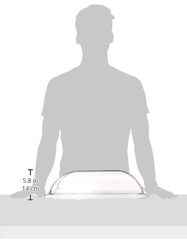 Winco Polycarbonate Dome Flip Cover, Full Size, Medium, Clear