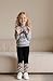 KIDLAGA Toddler Girl Clothes Figure Graphic Drop Shoulder Top Pullover Leopard Print Pants Fall Winter Outfit Set(3-4T)