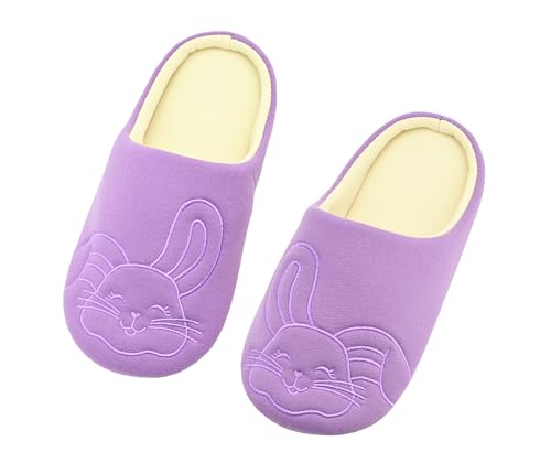 DICUIRD Women's Animal Fleece Home Slippers with Hard Sole, Comfortable Indoor or Outdoor Animal Bedroom Shoes - Main Image