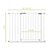 hauck Treppenschutzgitter / Türschutzgitter Open N Stop KD mit 21 cm Verlängerung für Breiten 96 - 101 cm, ohne Bohren, 0-24 Monate, Einhändiges Öffnen, Beidseitig Schwenkbar, Metall (White)