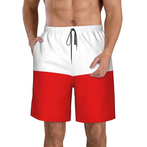 Flag of Thuringia Men's Beach Pants-Quick-Dry & Comfortable Mens Beach Shorts for Men, Perfect for Surfing and Everyday Wear White