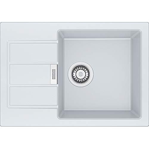 Franke 114.0496.093 granito fregadero de cocina con un solo Bowl, color blanco polar