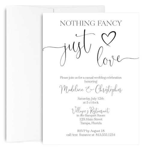 The Invite Lady Wedding Invitations – Nothing Fancy, Just Love