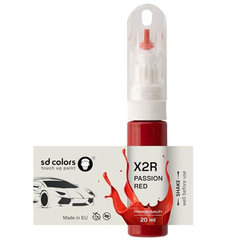 SD COLORS PASIÓN ROJO X2R retoque 20 ML pintura conveniente cepillo para reparación de arañazos (sólo pintura)