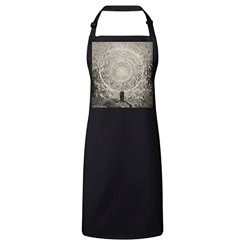 Tablier cuisine noir anti tache illustration Gustave Doré lavable durable