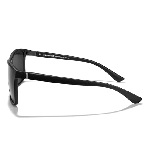 MERRY'S Rectangular Polarized Sports Sunglasses for Men Women Cycling Driving Fishing UV400 Protection S82253