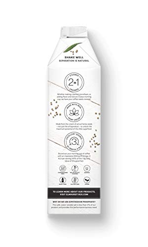 Elmhurst Barista Edition Hemp Milk, 32 Ounce (Pack of 6)