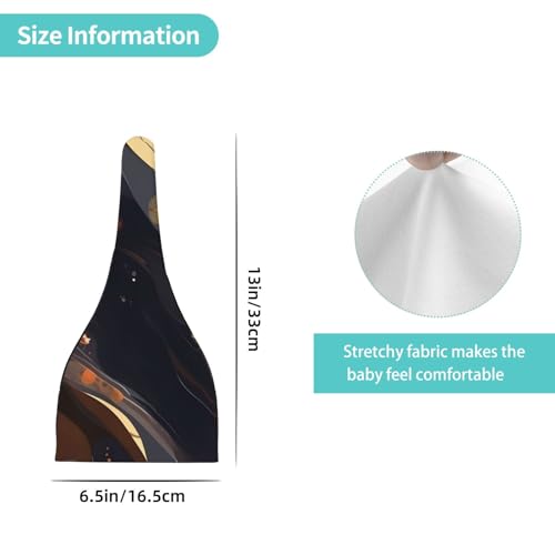 Newborn Baby Hat, Dark Medium Print Soft Top Knot Beanie Cap, Cute Baby Headwear for 0-6 Months4