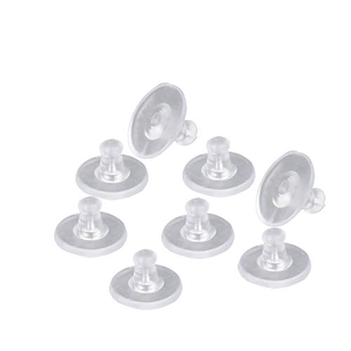 Guangcailun 100pcs de Silicona Transparente Posterior del Pendiente Tapones Tapones de oído Pon Nueces joyería Muchachas de Las Mujeres Cover