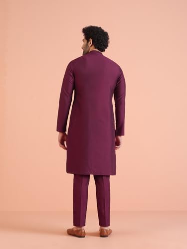 Image of KISAH Men's Cotton Blend Kurta Trouser Set
