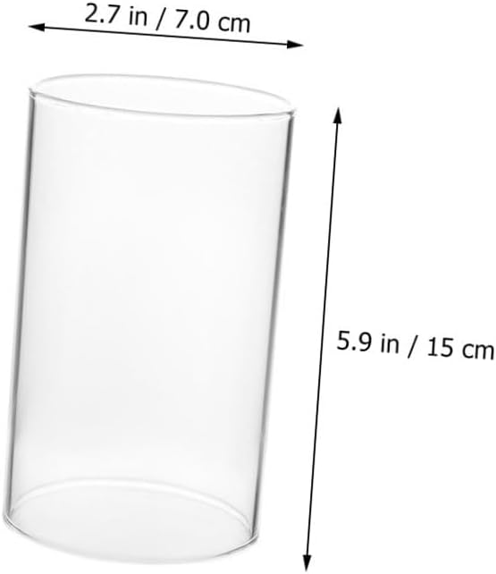 PRETYZOOM 2pcs Glass Candle Lampshade Cover for Taper Candle Holders Shade Decor for Living Room