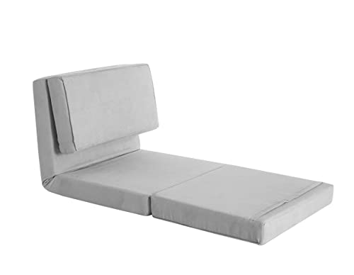 Urban Shop Ultra Suede Convertible Flip Chair, L28.5 X W29.53 X H23.0, Grey #TOP1