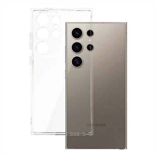 Image of Amazon Brand - Solimo Clear Back Cover Case for Samsung Galaxy S25 Ultra | Shock Proof Design | Transparent Back Cover for Samsung Galaxy S25 Ultra (TPU, Transparent)